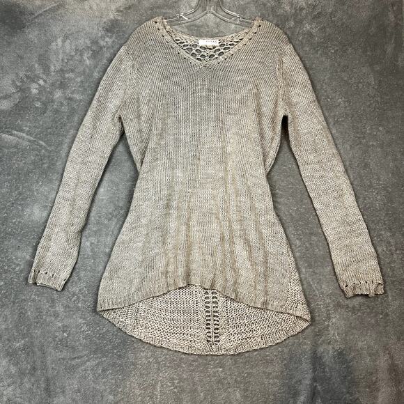 Kenar Beige Sweater Womens XL Alpaca Wool Knit Oversized Lagenlook Boho - Picture 1 of 8